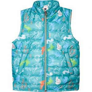 Mommo Kids Çocuk Yeşil Dinolu Fermuarlı Şişme Yelek
