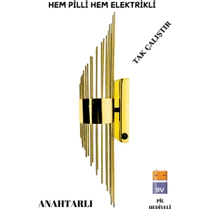 merdiven gold Duvar Pilli Aplik Aydınlatma Merdiven Altın LED Duvar Lambası Gold