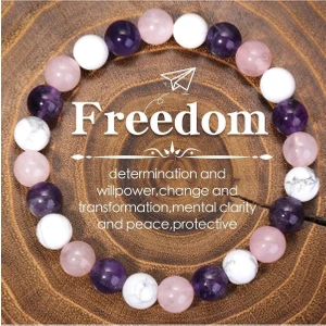 Doğaltaş Bileklik Kadın Charm Bileklik Yonca Doğal Taş