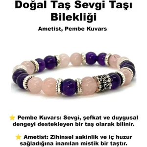 Çakra Kuvars Doğal Taş Bileklik 8 mm