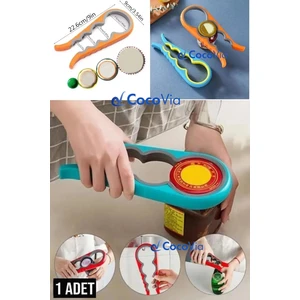 Kademeli Pratik Kavanoz Kapağı Açacak/4 Boğum 8 Kademeli Şişe Kapak Konserve Açacağı Kaymaz Silikon