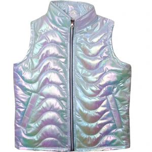 Mommo Kids Çocuk Buz Mavi Parlak  Fermuarlı Şişme Yelek