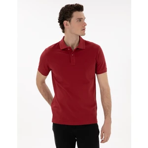 Pierre Cardin Erkek Nar Çiçeği Slim Fit Kıvrılmaz Polo Yaka Basic Tişört 50302561-VR239