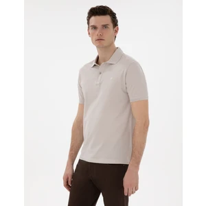 Pierre Cardin Erkek Taş Slim Fit Kıvrılmaz Polo Yaka Basic Tişört 50302561-VR049