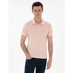 Pierre Cardin Erkek Pudra Slim Fit Kıvrılmaz Polo Yaka Basic Tişört 50302561-VR042