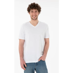U.S. Polo Assn. Erkek Beyaz Tişört Basic 50305858-VR013