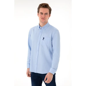 U.S. Polo Assn. Erkek Açık Mavi Gömlek Desenli 50306337-VR003