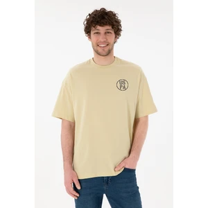 U.S. Polo Assn. Erkek Açık Haki Tişört 50305904-VR183