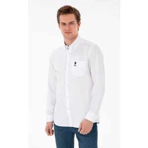U.S. Polo Assn. Erkek Beyaz Gömlek Desenli 50306337-VR013
