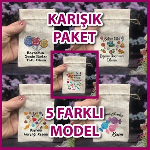 Bayram Harçlığı Kesesi Hediyelik Kese Karışık Set (5 Adet)