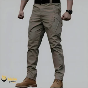Bizim Outdoor & Tactical  Yazlık Ithal Likralı Su Geçirmez Tactical Pantolon Ünisex Bej Renk -Waterproof