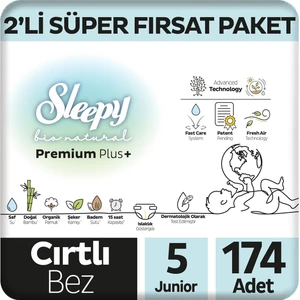 Bio Natural Premium Plus 2'li Süper Fırsat Paketi Bebek Bezi 4 Numara Maxi 246 Adet