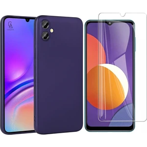 Samsung Galaxy A06 ile Uyumlu Kılıf Soft Yumuşak Telefon Kılıfı ve Temperli Cam Ekran Koruyucu
