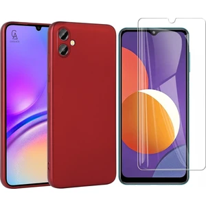 Samsung Galaxy A06 ile Uyumlu Kılıf Soft Yumuşak Telefon Kılıfı ve Temperli Cam Ekran Koruyucu