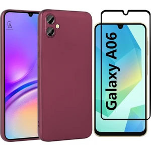 Samsung Galaxy A06 ile Uyumlu Telefon Kılıfı ve 5d Tam Kaplayan Cam Ekran Koruyucu
