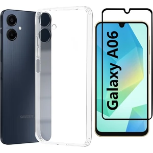 Samsung Galaxy A06 ile Uyumlu Telefon Kılıfı ve 5d Tam Kaplayan Cam Ekran Koruyucu