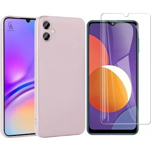 Samsung Galaxy A06 ile Uyumlu Kılıf Soft Yumuşak Telefon Kılıfı ve Temperli Cam Ekran Koruyucu