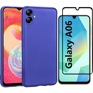 Samsung Galaxy A06 ile Uyumlu Telefon Kılıfı ve 5d Tam Kaplayan Cam Ekran Koruyucu