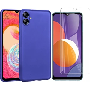 Samsung Galaxy A06 ile Uyumlu Kılıf Soft Yumuşak Telefon Kılıfı ve Temperli Cam Ekran Koruyucu