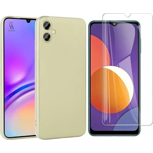 Samsung Galaxy A06 ile Uyumlu Kılıf Soft Yumuşak Telefon Kılıfı ve Temperli Cam Ekran Koruyucu