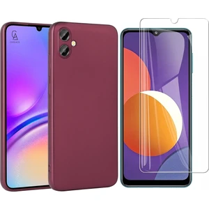 Samsung Galaxy A06 ile Uyumlu Kılıf Soft Yumuşak Telefon Kılıfı ve Temperli Cam Ekran Koruyucu