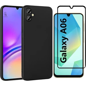 Samsung Galaxy A06 ile Uyumlu Telefon Kılıfı ve 5d Tam Kaplayan Cam Ekran Koruyucu