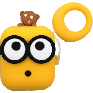 Airpods 4. Nesil (2024) Uyumlu Silikon Sevimli Cartoon Figürlü Kılıf