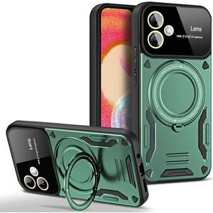 Samsun Galaxy A06 Uyumlu Kamera Korumalı Dönebilen Magsafe Halka Standlı Tank Kılıf