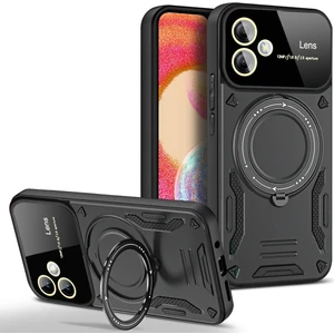 Samsun Galaxy A06 Uyumlu Kamera Korumalı Dönebilen Magsafe Halka Standlı Tank Kılıf