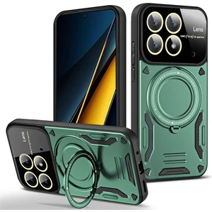 Xiaomi Redmi Mi 14T Pro Uyumlu Kamera Korumalı Dönebilen Magsafe Halka Standlı Tank Kılıf