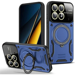 Xiaomi Redmi Mi 14T Uyumlu Kamera Korumalı Dönebilen Magsafe Halka Standlı Tank Kılıf