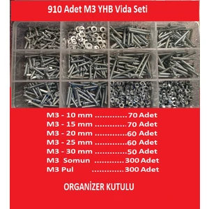 M3 Vida Metrik 3VİDA Seti 910 Adet