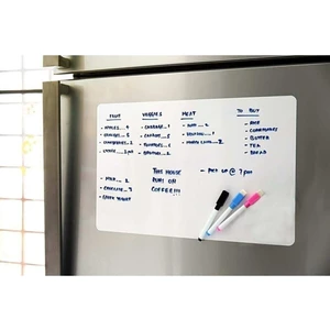 Magnetli Kalemli Buzdolabı Notluk 50X60 cm - Magnet Planlayıcı Buzdolabı Not Panosu + 2 Kalem