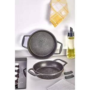 Döküm Granit Sahan Seti 18 cm ve 20 cm