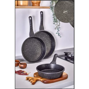 Granit Döküm Tava Seti 3’lü Siyah - 20CM-24CM-28CM