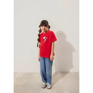 Peanuts Baskılı Kırmızı Tişört 7610320-70471