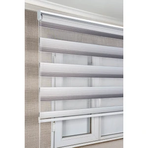 Bizden Perde Gri Renk Geçişli Degrade Zebra Kaliteli Güneşlik Stor Perdeler