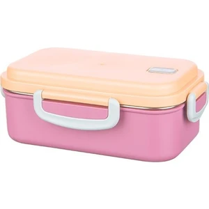 2 Bölmeli Paslanmaz Çelik Yemek Kabı  Beslenme Kabi Saklama Kabı Lunch Box Renkli