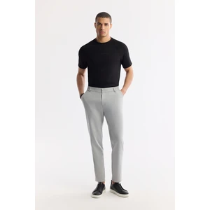 Erkek Slim Fit Açık Gri Beli Lastikli Bi-Stretch Teknik Kumaş Pantolon A51Y3077