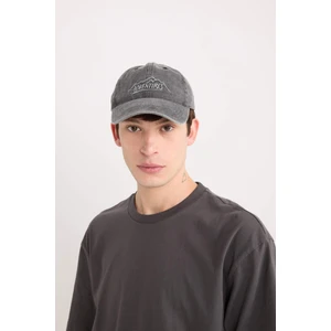 Erkek Nakışlı Jean Cap Şapka Z3444AZ25SM