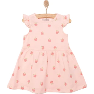Hellobaby Basic Kız Şeftali Desenli Elbise Kız Bebek