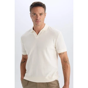 Regular Fit Polo Yaka Kısa Kollu Pilise Tişört B6382AX25SP