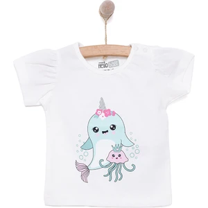 Basic Kız Balina Baskılı T-Shirt Kız Bebek