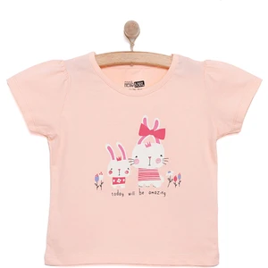 Basic Kız Tavşan Baskılı T-Shirt Kız Bebek