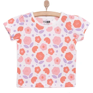 Basic Kız Çiçek Desenli T-Shirt Kız Bebek