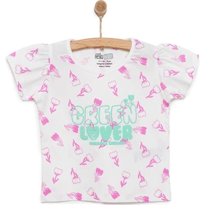 Basic Kız Lale Desenli T-Shirt Kız Bebek