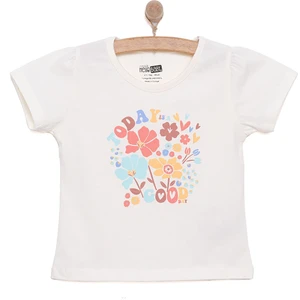 Basic Kız Çiçek Baskılı T-Shirt Kız Bebek