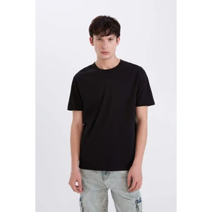 %100 Pamuk Regular Fit Bisiklet Yaka Kısa Kollu Ağır Kumaş Tişört D5481AX25SP
