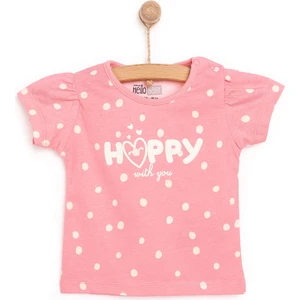 Basic Kız Happy Desenli T-Shirt Kız Bebek