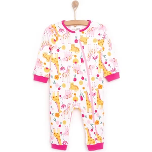 Hellobaby Kız Hayvan Desenli Uzun Kol Fermuarlı Patiksiz Tulum
